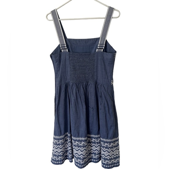 100% COTTON AZTEC PRINT EMBELLISHED SLEEVELESS SUN DRESS SIZE 10 JESSICA… - Picture 2 of 7